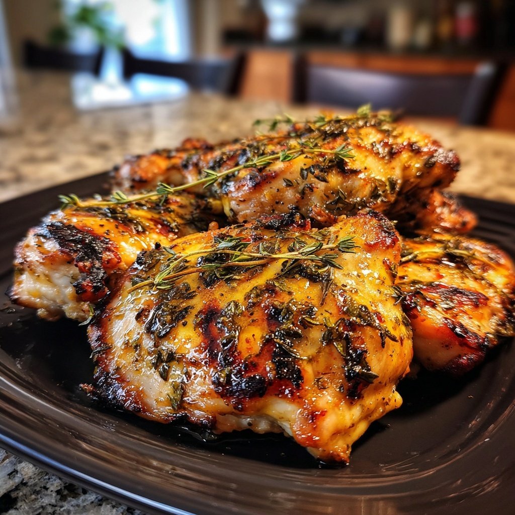 Gegrilltes Zitronen Thymian Hähnchen