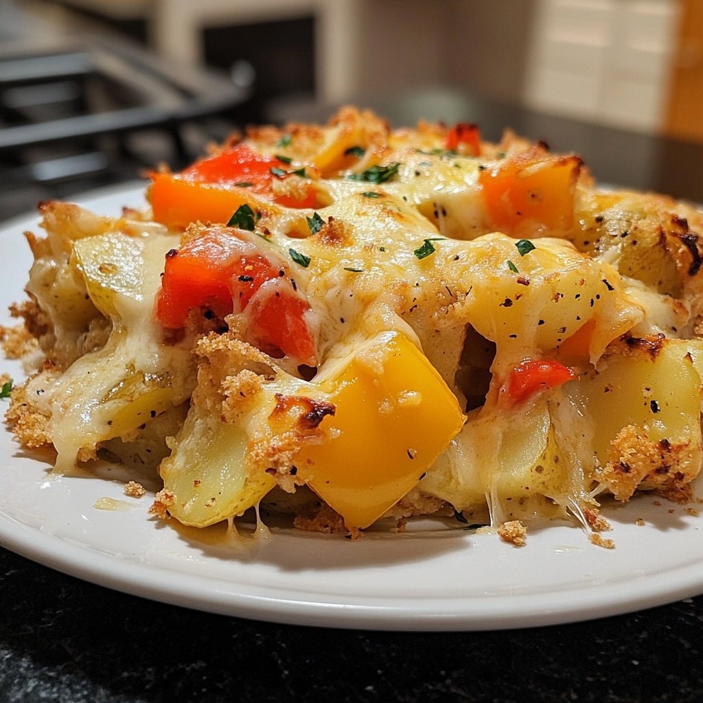 Kartoffelauflauf mit Gemüse