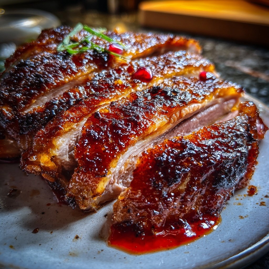 Entenbrust mit Granatapfeljus