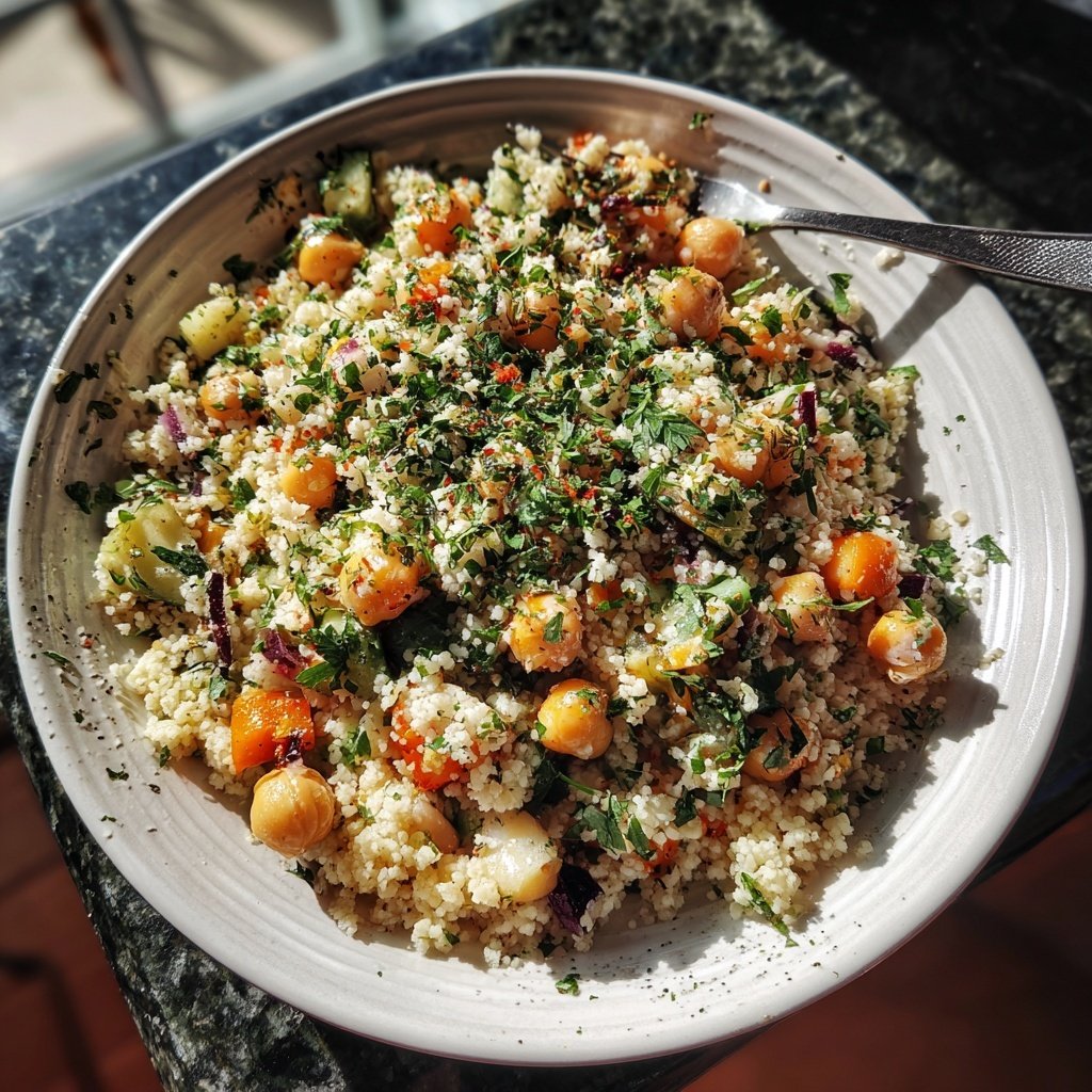 Salat Zum Grillen Mit Couscous Und Kichererbsen
