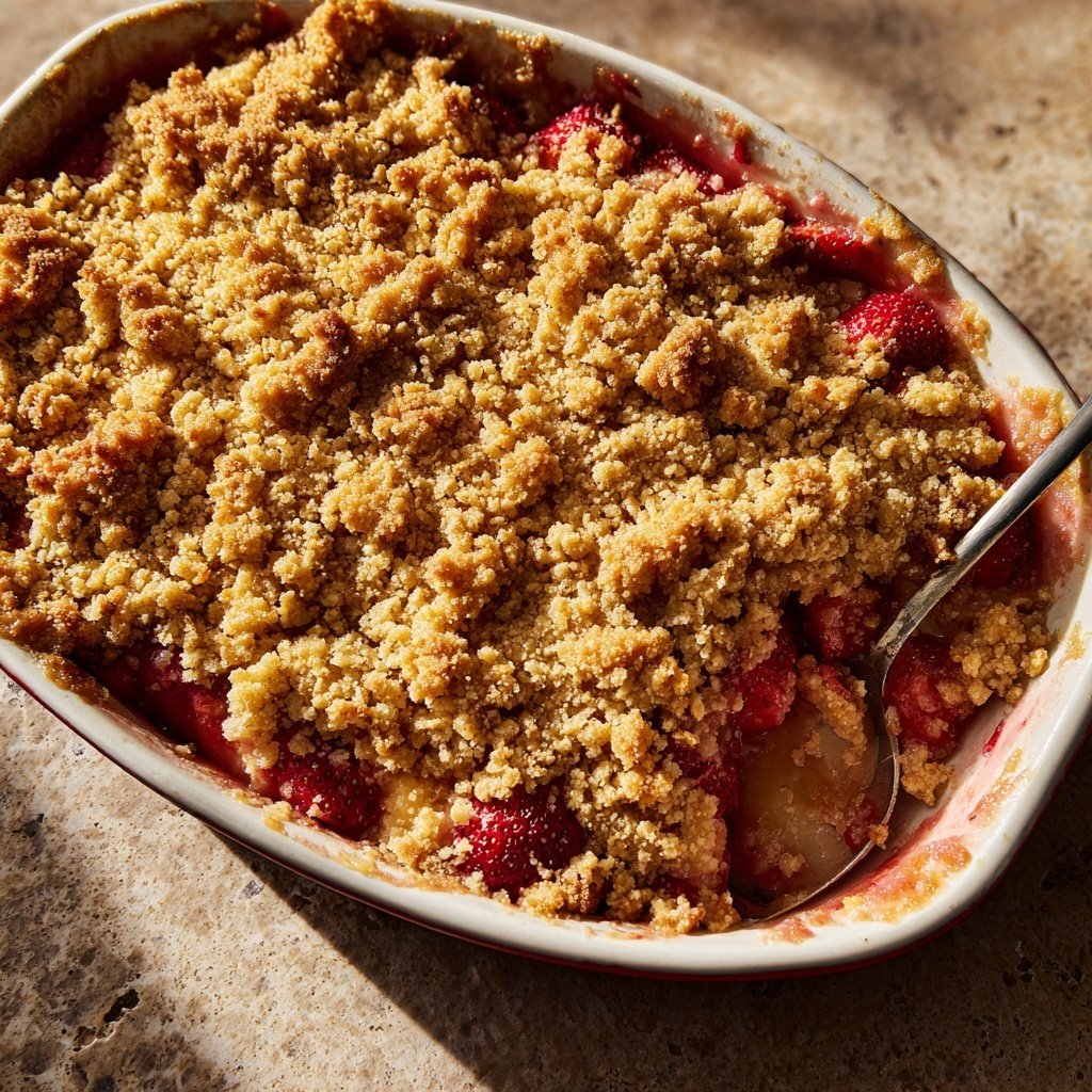 Erdbeer Crumble Aus Dem Ofen