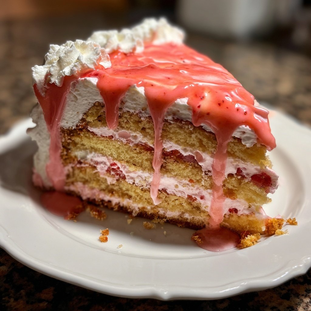 Geburtstagskuchen mit Erdbeercreme