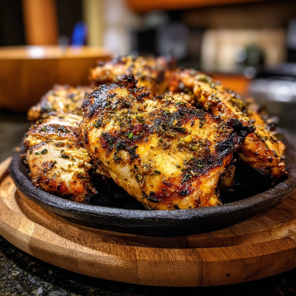 Gegrilltes Knoblauch Zitronen Hähnchen