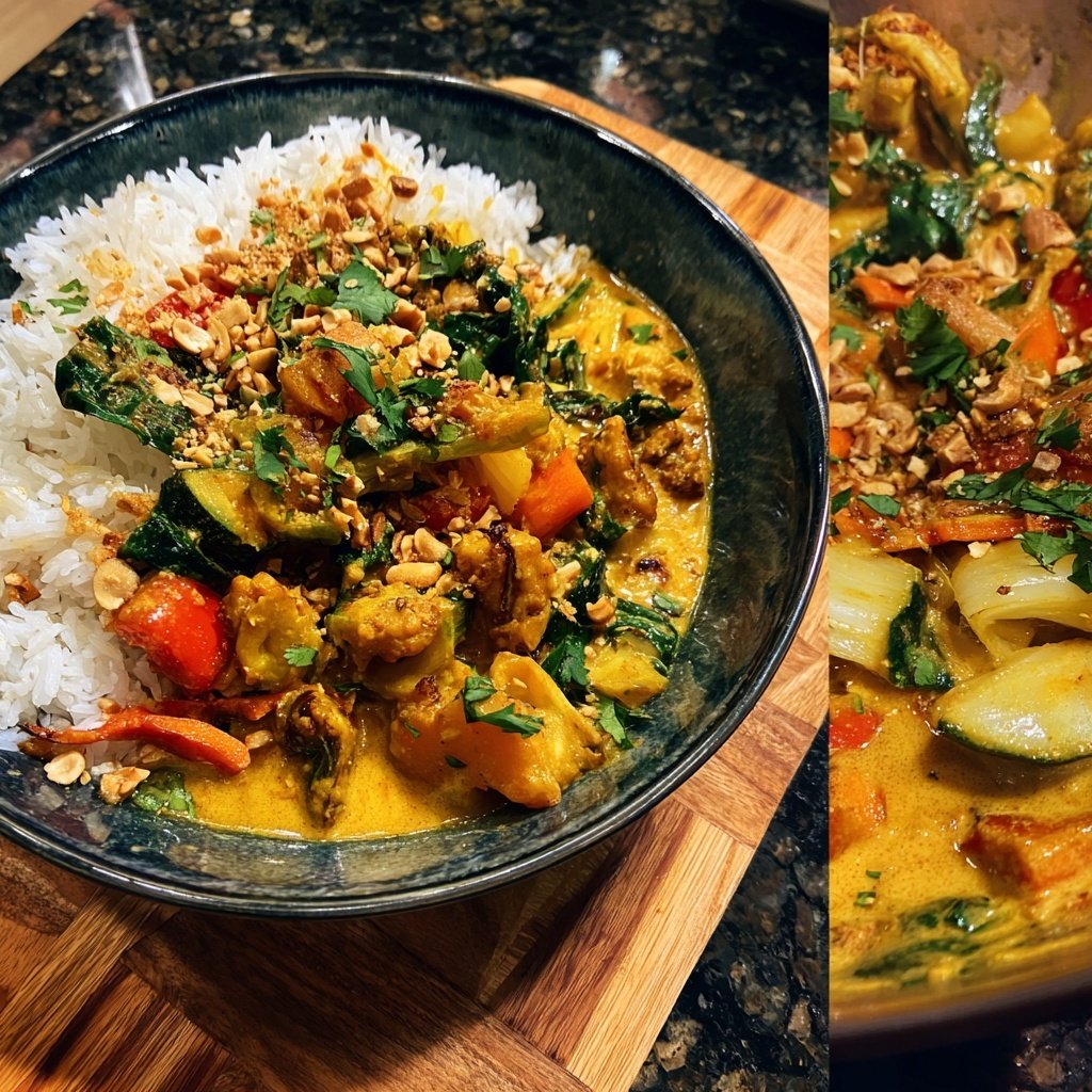 Gemüsecurry mit Erdnuss