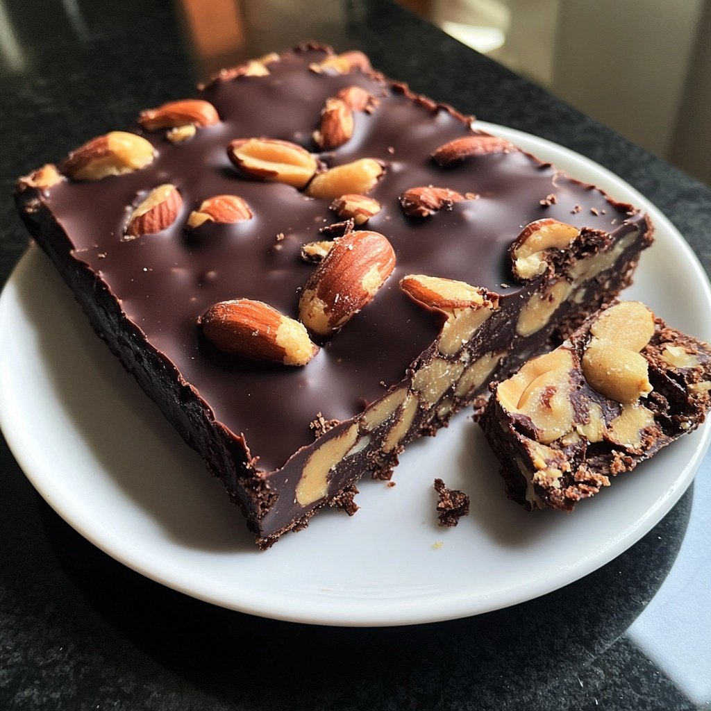 Zuckerfreie Schoko-Erdnussriegel