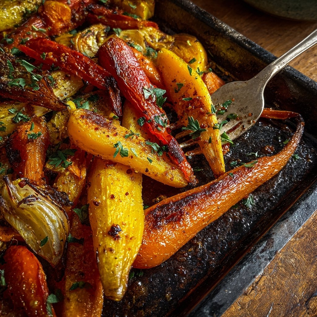 Mittagessen leicht mit Ofengemüse