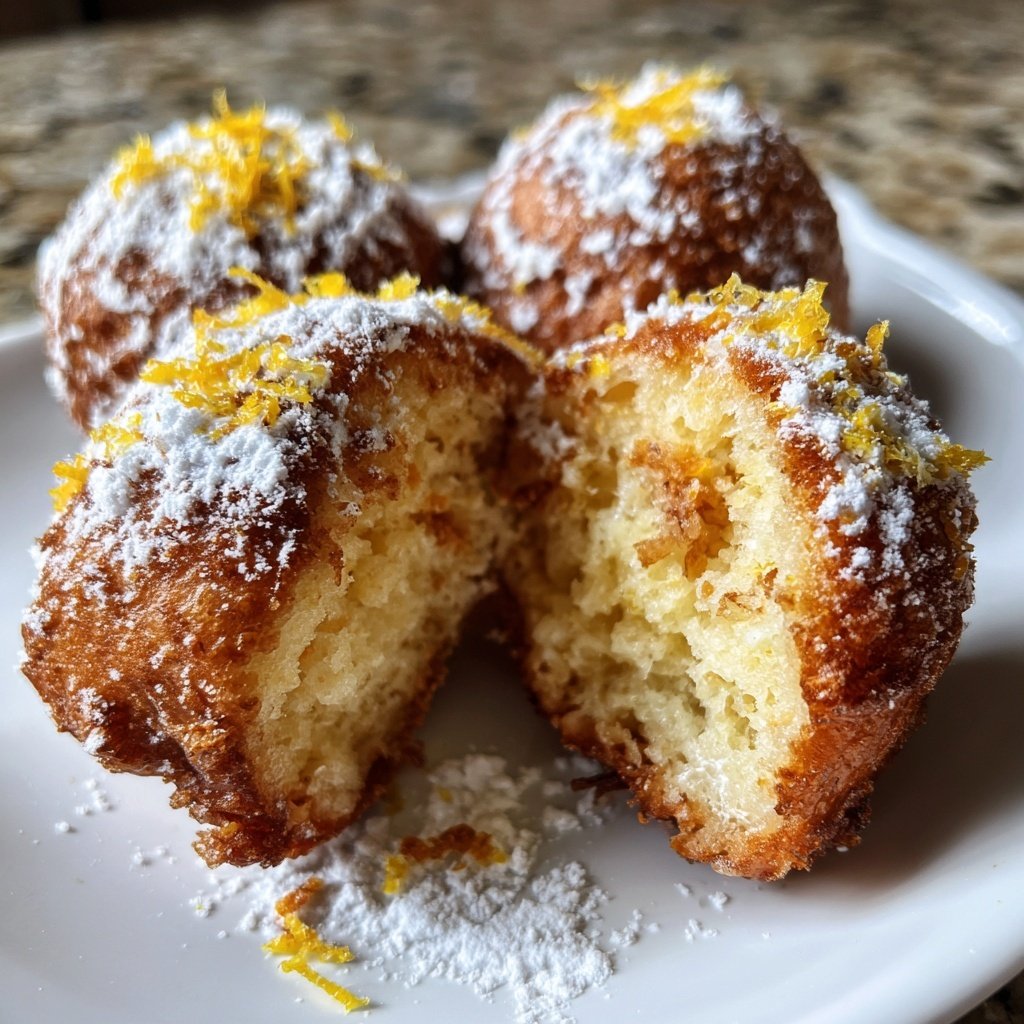 Quarkbällchen mit Zitronenschale