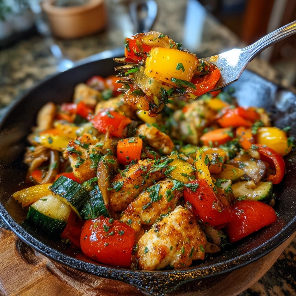 Kalorienarme Abend Pfanne