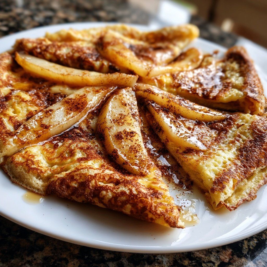 Pfannkuchen mit Birnen und Zimt