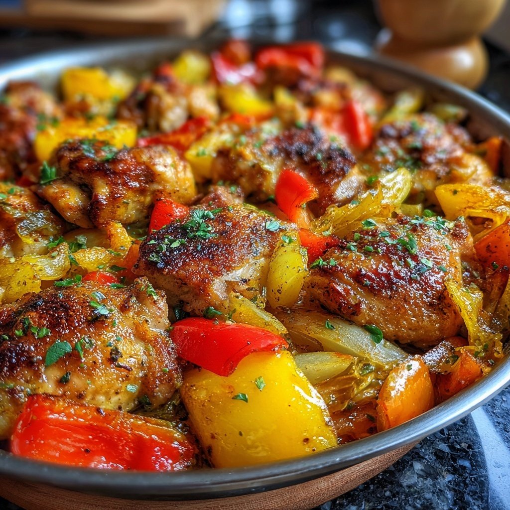 Hähnchen Gemüse Blech Aus Dem Ofen