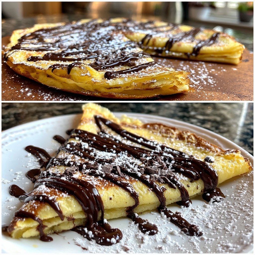 Pfannkuchen mit Schokostreifen